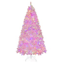 7 Feet Flocked Artificial Christmas Tree with 500 LED Lights and 1200 Branches by LJGDeals