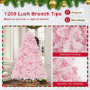 7 Feet Flocked Artificial Christmas Tree with 500 LED Lights and 1200 Branches by DirectDeals