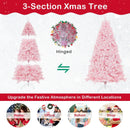 7 Feet Flocked Artificial Christmas Tree with 500 LED Lights and 1200 Branches by DirectDeals