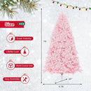 7 Feet Flocked Artificial Christmas Tree with 500 LED Lights and 1200 Branches by DirectDeals