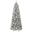 7 Feet Flocked Christmas Tree with Pine Needles and LED Lights by LJGDeals