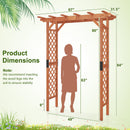 7 Feet Garden Wooden High Arbor Arch Plant Pergola