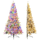 7 Feet Half Artificial Christmas Tree with 852 PE & PVC Branch Tips and 9 Modes-M by LJGDeals