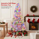 7 Feet Half Artificial Christmas Tree with 852 PE & PVC Branch Tips and 9 Modes-M by LJGDeals