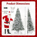 7 Feet Half Artificial Christmas Tree with 852 PE & PVC Branch Tips and 9 Modes-M by LJGDeals