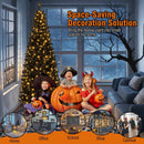 Pre-lit Christmas Halloween Tree with PVC Branch Tips and Warm White Lights by LJGDeals