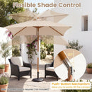 Rectangular Patio Umbrella 7ft with Adjustable Tilt by DirectDeals