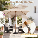 Rectangular Patio Umbrella 7ft with Adjustable Tilt by LJGDeals