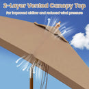 Rectangular Patio Umbrella 7ft with Adjustable Tilt by DirectDeals