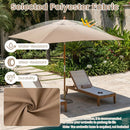 Rectangular Patio Umbrella 7ft with Adjustable Tilt by LJGDeals