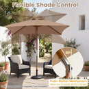 Rectangular Patio Umbrella 7ft with Adjustable Tilt by LJGDeals