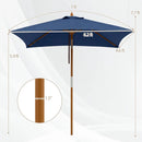 Rectangular Patio Umbrella 7ft with Adjustable Tilt by LJGDeals