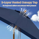 Rectangular Patio Umbrella 7ft with Adjustable Tilt by LJGDeals