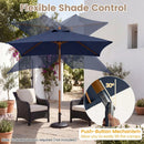 Rectangular Patio Umbrella 7ft with Adjustable Tilt by LJGDeals