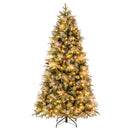 5 Feet Pre-Lit Artificial Christmas Tree with 8 Modes LED Lights with Berries