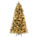 5 Feet Pre-Lit Artificial Christmas Tree with 8 Modes LED Lights with Berries by LJGDeals