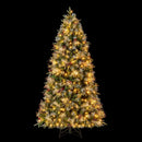5 Feet Pre-Lit Artificial Christmas Tree with 8 Modes LED Lights with Berries by LJGDeals