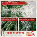 5 Feet Pre-Lit Artificial Christmas Tree with 8 Modes LED Lights with Berries by LJGDeals