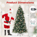 5 Feet Pre-Lit Artificial Christmas Tree with 8 Modes LED Lights with Berries by LJGDeals