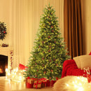 6/7 FT Artificial Christmas Tree with Pine Cones and Adjustable Brightness by LJGDeals