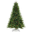 6/7 FT Artificial Christmas Tree with Pine Cones and Adjustable Brightness by LJGDeals