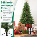 6/7 FT Artificial Christmas Tree with Pine Cones and Adjustable Brightness by LJGDeals