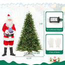 6/7 FT Artificial Christmas Tree with Pine Cones and Adjustable Brightness by LJGDeals