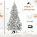 6 Feet Snow-flocked Artificial Christmas Tree Pre-lit Hinged with 81 Sphere Lights and Remote by LJGDeals