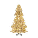6 Feet Snow-flocked Artificial Christmas Tree Pre-lit Hinged with 81 Sphere Lights and Remote by LJGDeals