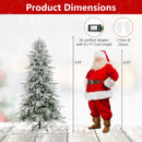 7 Feet Snow-flocked Artificial Christmas Tree Pre-lit Hinged Xmas Tree with Warm White LED Lights by LJGDeals