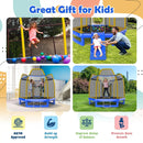 7 Feet Trampoline with Ladder and Slide for Indoor and Outdoor by LJGDeals
