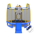 7 Feet Trampoline with Ladder and Slide for Indoor and Outdoor by LJGDeals