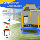 7 Feet Trampoline with Ladder and Slide for Indoor and Outdoor by LJGDeals