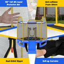 7 Feet Trampoline with Ladder and Slide for Indoor and Outdoor by LJGDeals