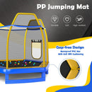 7 Feet Trampoline with Ladder and Slide for Indoor and Outdoor by LJGDeals