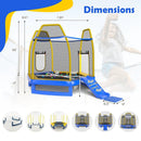 7 Feet Trampoline with Ladder and Slide for Indoor and Outdoor by LJGDeals