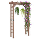 7 Ft Garden Arch Wooden Arbor Outdoor Wood Trellis for Climbing Plants by LJGDeals