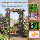 7 Ft Garden Arch Wooden Arbor Outdoor Wood Trellis for Climbing Plants by LJGDeals