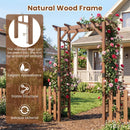 7 Ft Garden Arch Wooden Arbor Outdoor Wood Trellis for Climbing Plants by LJGDeals