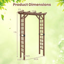 7 Ft Garden Arch Wooden Arbor Outdoor Wood Trellis for Climbing Plants by LJGDeals