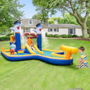 7-In-1 Water Slide Park with Splash Pool and Water Cannon with 680W Blower by LJGDeals