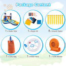 7-In-1 Water Slide Park with Splash Pool and Water Cannon with 680W Blower by DirectDeals