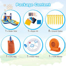 7-In-1 Water Slide Park with Splash Pool and Water Cannon with 680W Blower by LJGDeals