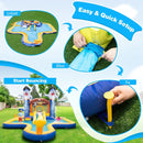 7-In-1 Water Slide Park with Splash Pool and Water Cannon with 680W Blower by LJGDeals