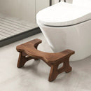 7 Inch Teak Wood Toilet Stool with Non-slip Foot Pads for Bathroom by LJGDeals