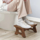7 Inch Teak Wood Toilet Stool with Non-slip Foot Pads for Bathroom by LJGDeals
