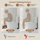 7 Inch Teak Wood Toilet Stool with Non-slip Foot Pads for Bathroom by LJGDeals