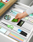 Utensil Drawer Organizer, White (5 Slots)