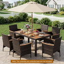 7-Piece Patio Dining Set with Acacia Wood Table & Cushions by LJGDeals