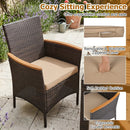 7-Piece Patio Dining Set with Acacia Wood Table & Cushions by LJGDeals